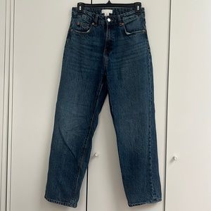 Dark Blue wash mom jeans